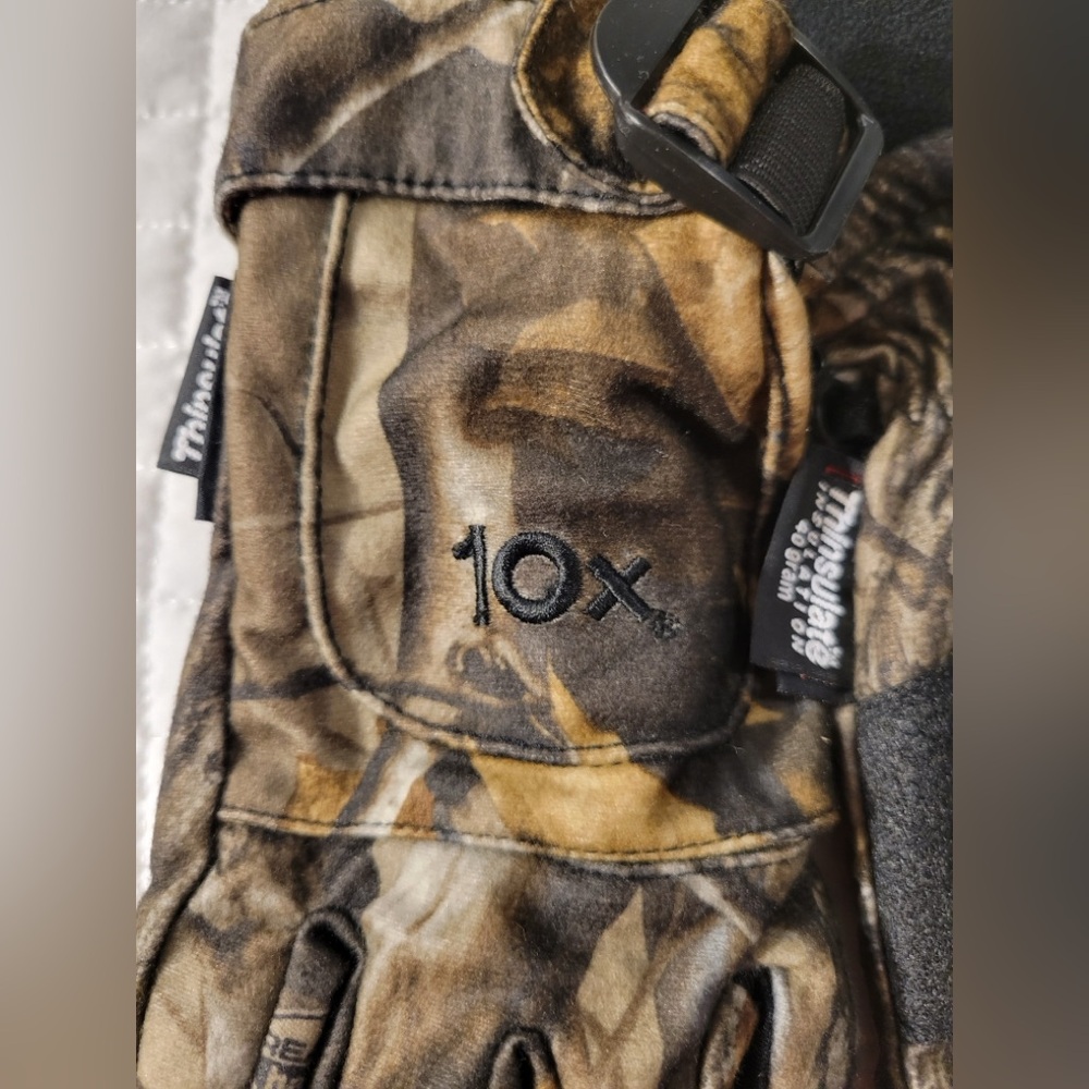 Realtree Hardwoods Thinsulate Camo Hunting Gloves Outdoors Camping Winter Sport - Picture 4 of 6